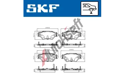 SKF Sada brzdovch destiek SK VKBP90806A, VKBP 90806 A