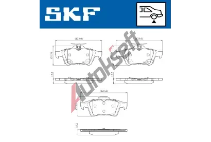 SKF Sada brzdovch destiek SK VKBP90851A, VKBP 90851 A