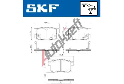SKF Sada brzdovch destiek SK VKBP90867A, VKBP 90867 A