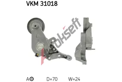 SKF Napnac kladka - ebrovan klnov emen SK VKM31018, VKM 31018