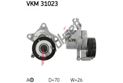 SKF Napnac kladka - ebrovan klnov emen SK VKM31023, VKM 31023