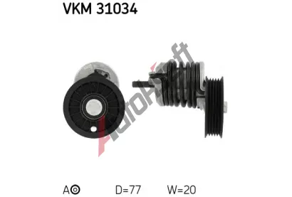 SKF Napnac kladka - ebrovan klnov emen SK VKM31034, VKM 31034