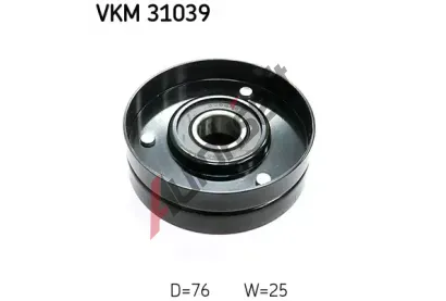 SKF Vratn/vodc kladka - klnov ebrov emen SK VKM31039, VKM 31039