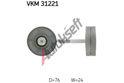 SKF Vratn/vodc kladka - klnov ebrov emen SK VKM31221, VKM 31221