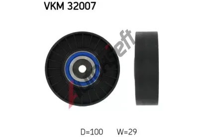 SKF Vratn/vodc kladka - klnov ebrov emen SK VKM32007, VKM 32007