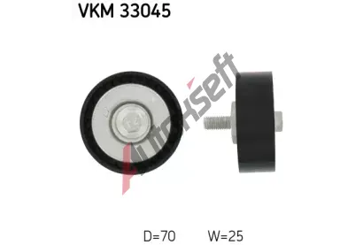 SKF Vratn/vodc kladka - klnov ebrov emen SK VKM33045, VKM 33045