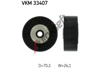 SKF Vratn/vodc kladka - klnov ebrov emen SK VKM33407, VKM 33407