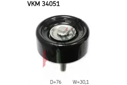 SKF Vratn/vodc kladka - klnov ebrov emen SK VKM34051, VKM 34051