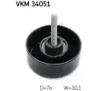 SKF Vratn/vodc kladka - klnov ebrov emen SK VKM34051, VKM 34051