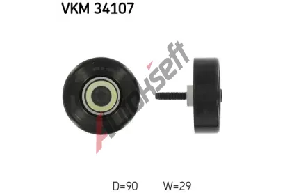 SKF Vratn/vodc kladka - klnov ebrov emen SK VKM34107, VKM 34107