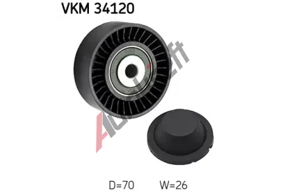 SKF Vratn/vodc kladka - klnov ebrov emen SK VKM34120, VKM 34120