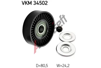 SKF Vratn/vodc kladka - klnov ebrov emen SK VKM34502, VKM 34502