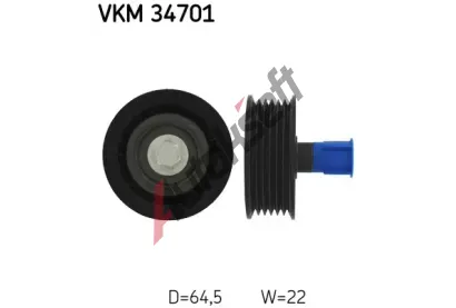 SKF Vratn/vodc kladka - klnov ebrov emen SK VKM34701, VKM 34701