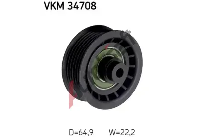 SKF Vratn / vodic kladka drkovho klnovho emenu SK VKM 34708, SK VKM34708