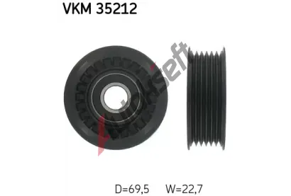 SKF Vratn/vodc kladka - klnov ebrov emen SK VKM35212, VKM 35212