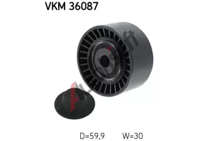 SKF Vratn/vodc kladka - klnov ebrov emen SK VKM36087, VKM 36087