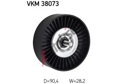 SKF Vratn/vodc kladka - klnov ebrov emen SK VKM38073, VKM 38073