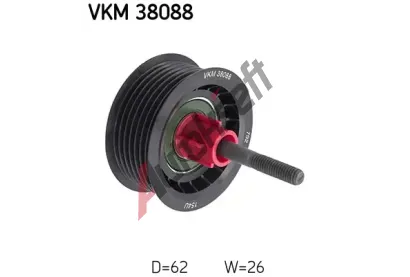 SKF Vratn/vodc kladka - klnov ebrov emen SK VKM38088, VKM 38088