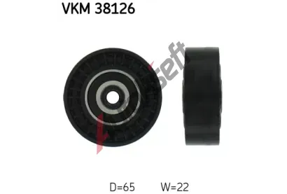 SKF Vratn/vodc kladka - klnov ebrov emen SK VKM38126, VKM 38126