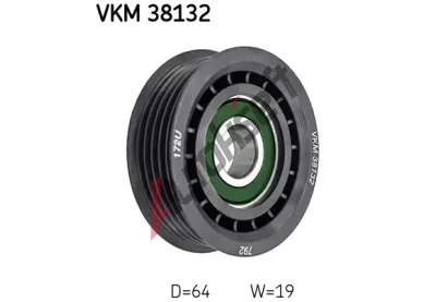 SKF Vratn/vodc kladka - klnov ebrov emen SK VKM38132, VKM 38132