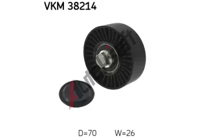 SKF Vratn/vodc kladka - klnov ebrov emen SK VKM38214, VKM 38214