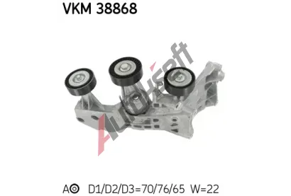 SKF Napnac kladka - ebrovan klnov emen SK VKM38868, VKM 38868