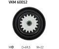 SKF Napnac kladka - ebrovan klnov emen SK VKM60012, VKM 60012