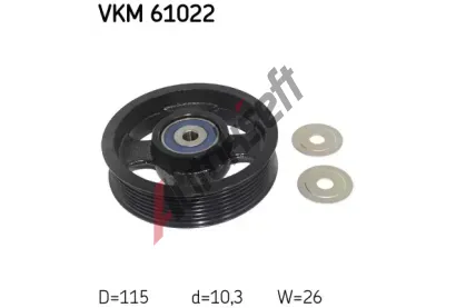 SKF Vratná / vodicí kladka drážkového klínového řemenu SK VKM61022, VKM 61022 SKF Vratná / vodicí kladka drážkového klínového řemenu SK VKM61022, VKM 61022