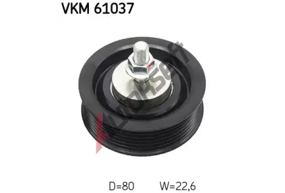 SKF Vratn/vodc kladka - klnov ebrov emen SK VKM61037, VKM 61037