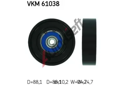 SKF Vratn/vodc kladka - klnov ebrov emen SK VKM61038, VKM 61038