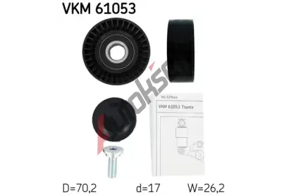SKF Vratn/vodc kladka - klnov ebrov emen SK VKM61053, VKM 61053