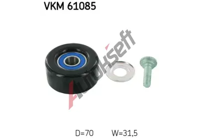 SKF Vratn / vodic kladka klnovho ebrovho emenu SKF SK VKM61085, VKM 61085