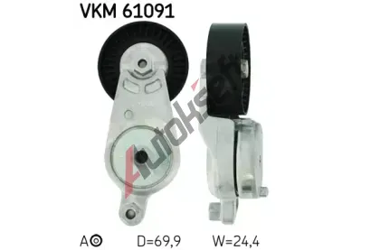 SKF Napnac kladka - ebrovan klnov emen SK VKM61091, VKM 61091