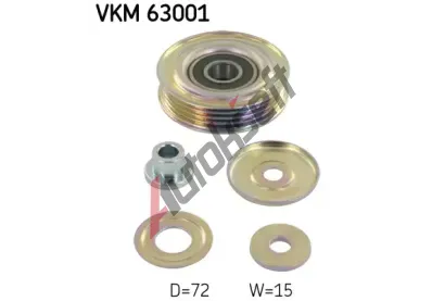 SKF Vratn/vodc kladka - klnov ebrov emen SK VKM63001, VKM 63001