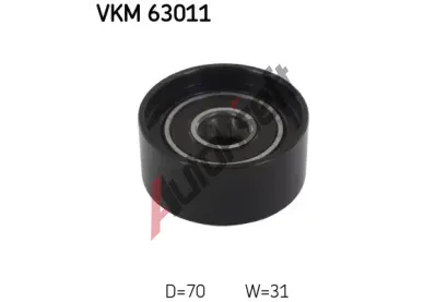 SKF Vratn / vodic kladka klnovho ebrovho emenu SKF SK VKM63011, VKM 63011