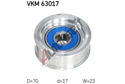 SKF Vratn/vodc kladka - klnov ebrov emen SK VKM63017, VKM 63017