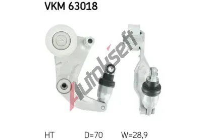 SKF Napnac kladka - ebrovan klnov emen SK VKM63018, VKM 63018