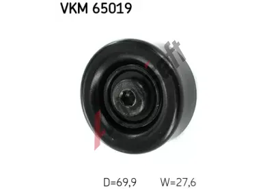 SKF Vratn/vodc kladka - klnov ebrov emen SK VKM65019, VKM 65019