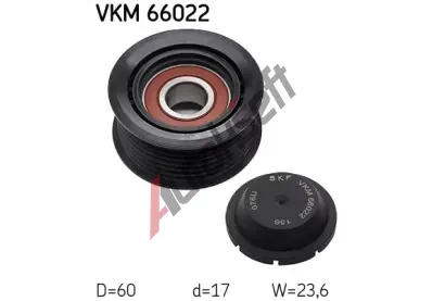 SKF Vratn/vodc kladka - klnov ebrov emen SK VKM66022, VKM 66022