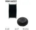 SKF Vratn/vodc kladka - klnov ebrov emen SK VKM66022, VKM 66022