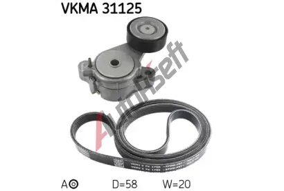SKF Sada žebrovaných klínových řemenů SK VKMA31125, VKMA 31125 SKF Sada žebrovaných klínových řemenů SK VKMA31125, VKMA 31125