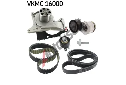 SKF Vodn� �erpadlo + sada ozuben�ch / kl�nov�ch �ebrov�ch �emen� SK VKMC16000, VKMC 16000