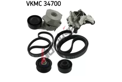 SKF Vodn pumpa + klinov ebrov emen SK VKMC34700, VKMC 34700