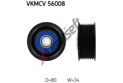 SKF Vratn / vodic kladka klnovho ebrovho emenu SK VKMCV56008, VKMCV 56008