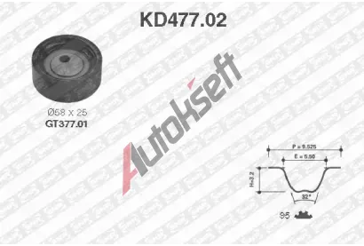 SNR Sada ozuben rozvodovho emene SNR KD477.02, KD477.02