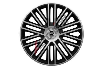 Sparco Kryty kol BERGAMO 15", st��brno-�ern� - sada 4ks SPR 1585SVBK, 1585SVBK