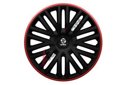 Sparco Kryty kol BERGAMO 16", �erno-�erven� - sada 4ks SPR 1685BKRD, 1685BKRD