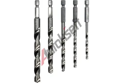 Sthor Sada vrtáků na kov 5ks HSS 1/4" STH TO-21650, TO-21650 Sthor Sada vrtáků na kov 5ks HSS 1/4" STH TO-21650, TO-21650