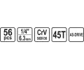 Sthor Gola sada 1/4" 56 ks Sthor STH TO-58643, TO-58643