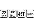Sthor Gola sada 3/8" 22ks STHOR STH TO-58661, TO-58661